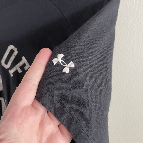 Under Armour Women S Black Loose Project Rock Property Of Short Sleeve T-Shirt - Picture 6 of 10